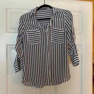 Express striped portofino top
